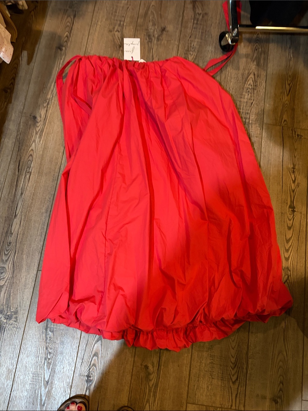Free People red drawstring skirt - Picture 3 of 4